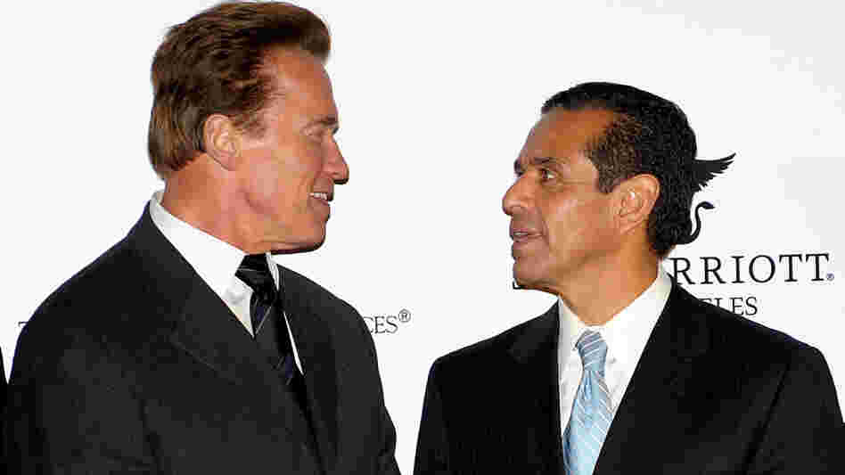 California Gov. Arnold Schwarzenegger and Los Angeles Mayor Antonio Villaraigosa