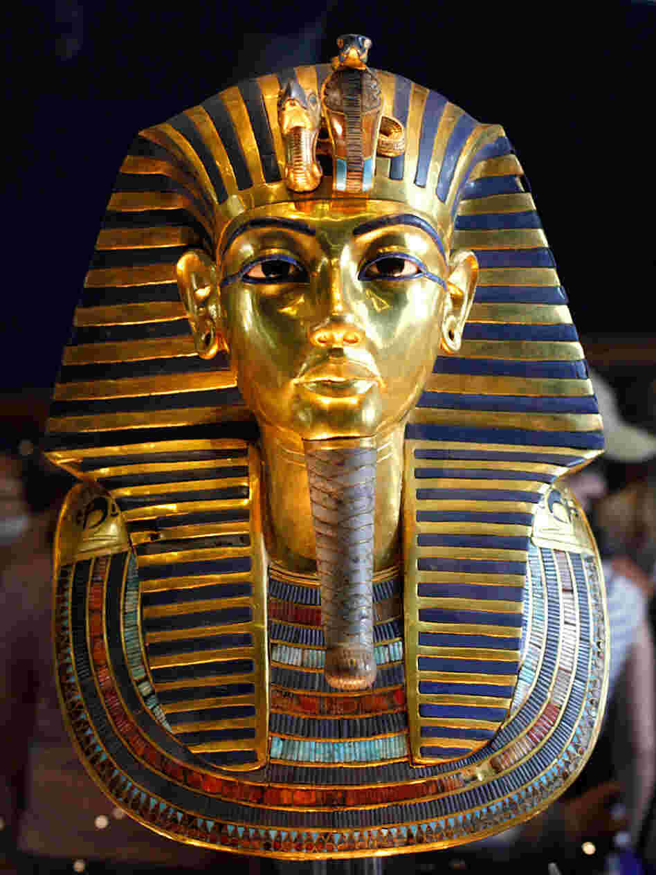 The golden mask of King Tutankhamen is displayed at the Egyptian Museum in Cairo.