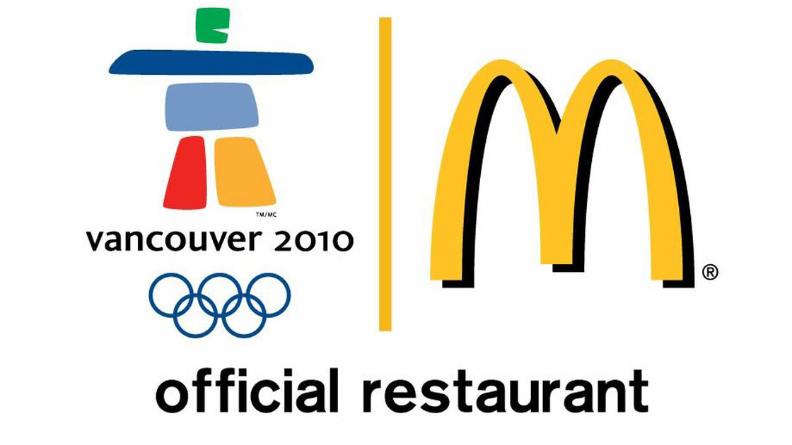 The official McDonald's logo for the 2010 Olympic Winter Games.