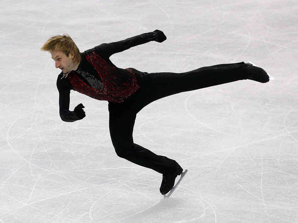 Evgeni Plushenko of Russia competes in the men's free skate on Day 7 of the Vancouver games.