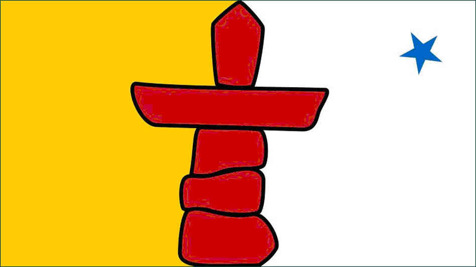 The flag of the nation of Nunavut The flag of the nation of Nunavut