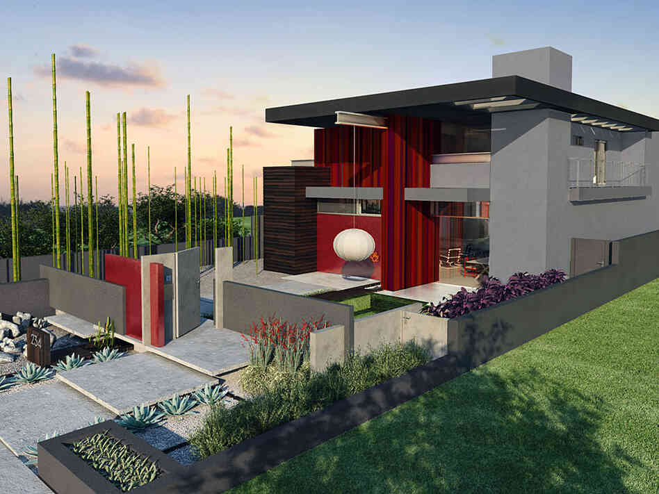 An architect's illustration shows what Paul Song's house should look like when it is finished.