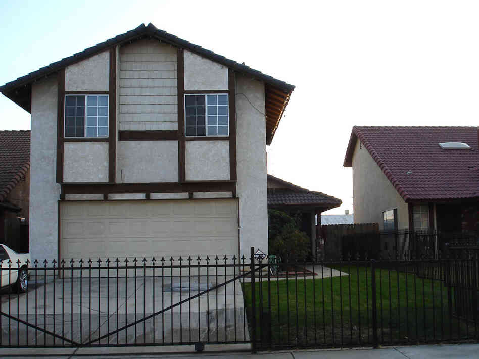 Brenda Moore's two-story home on Dana Lane in Moreno Valley, Calif.
