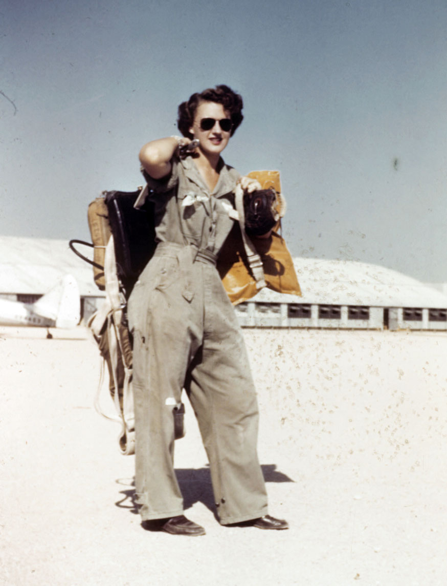Lillian Yonally at Avenger Field in Sweetwater, Texas, in 1943.