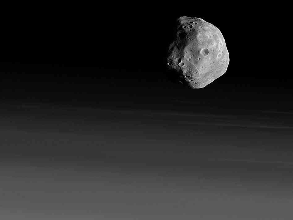 The Martian moon, Phobos. The Martian moon, Phobos.
