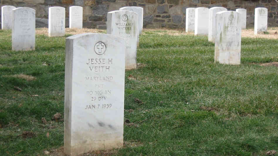 Jesse Veitch's tombstone in Arlington National Cemetery. Anne Cady Jesse Veitch's tombstone in Arlington National Cemetery. Anne Cady