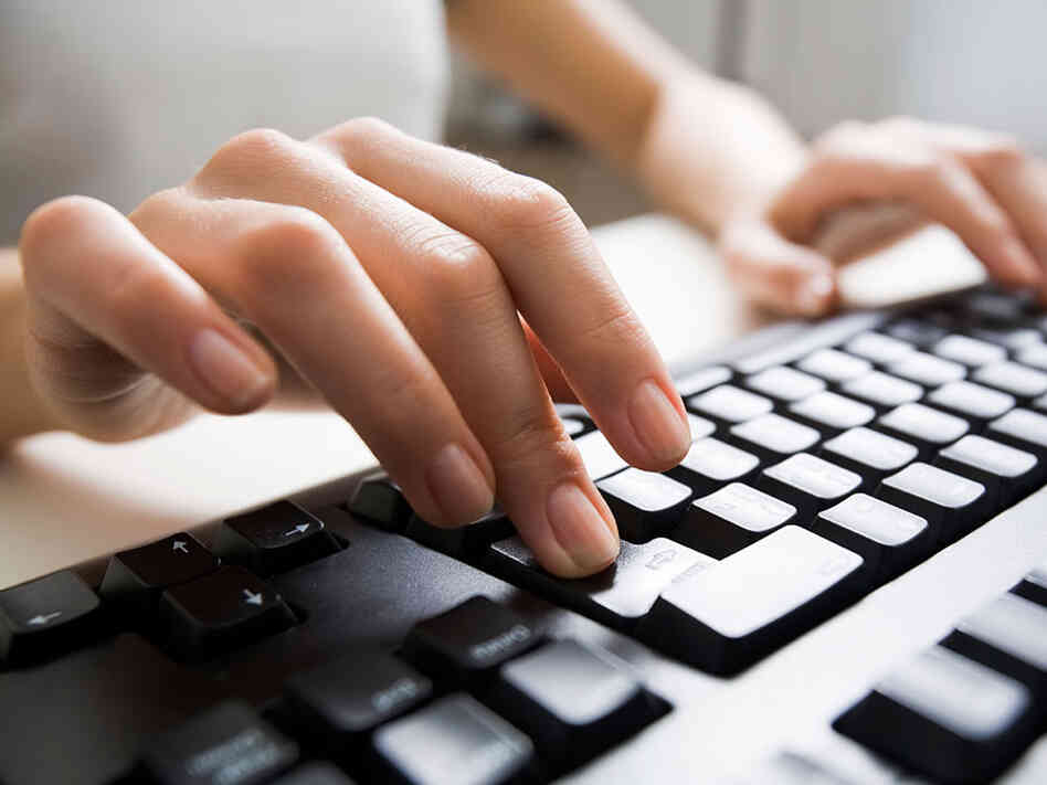 Hands on a keyboard