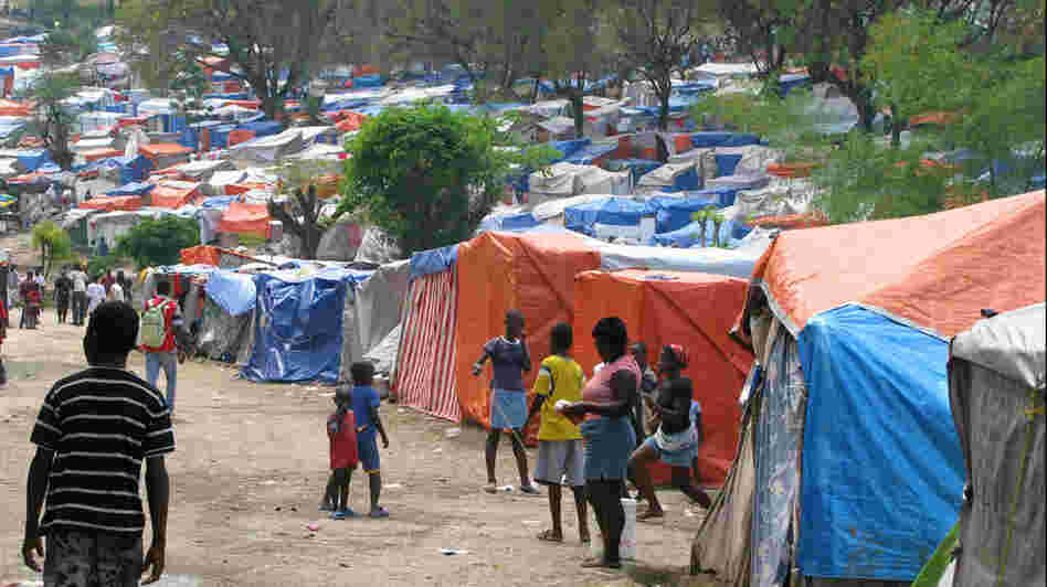 Tent camp at Petionville Golf Club in Port-au-Prince