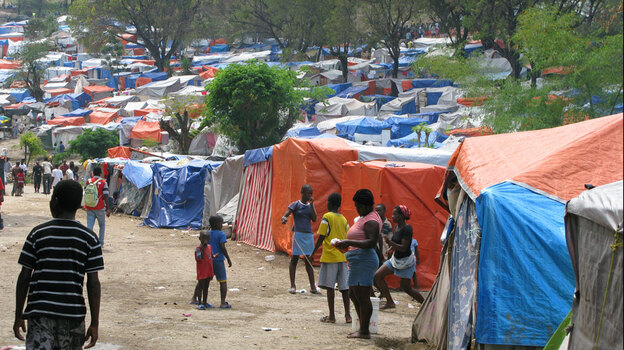 Tent camp at Petionville Golf Club in Port-au-Prince Tent camp at Petionville Golf Club in Port-au-Prince