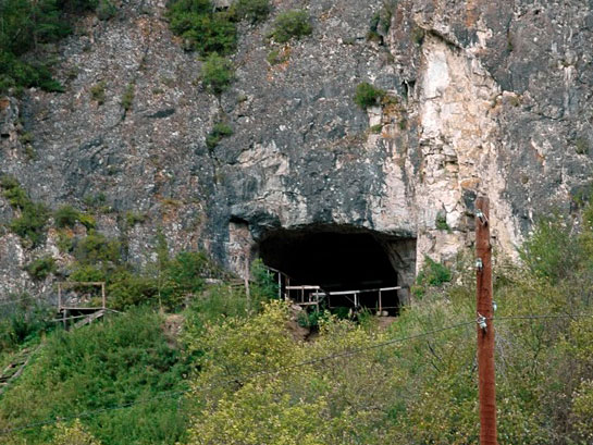 Denisova cave from the outside