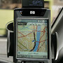 GPS on dashboard of car