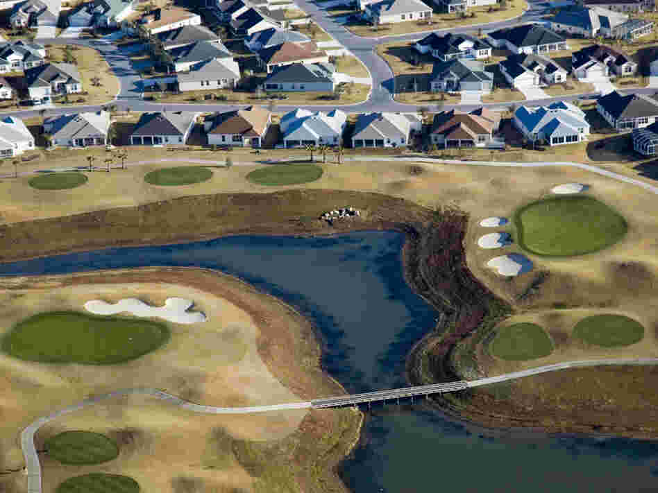 Aerial photograph of the Villages Retirement Community in central Florida.