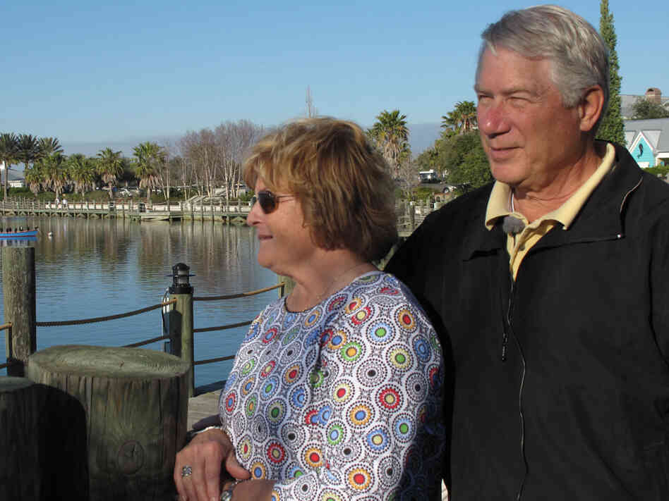 Don Hahnfeldt, the head of The Villages Homeowners Association, stands with his wife Cheryl.