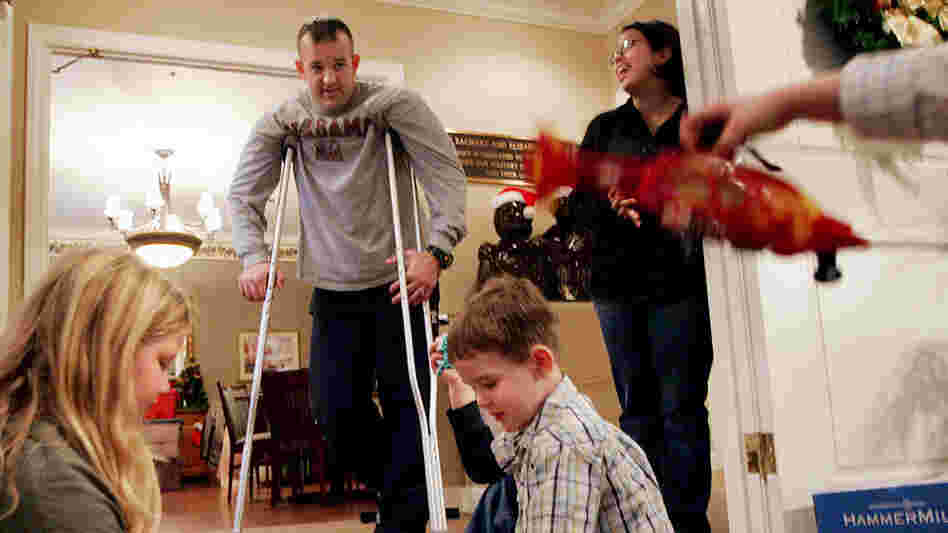 Don Oakes, who is being treated for an injury incurred in Iraq, is staying at a Fisher House