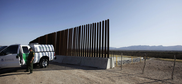 A U.S. Border Patrol sits at the end of the border fence at Fort Hancock, Texas, last month. A U.S. Border Patrol sits at the end of the border fence at Fort Hancock, Texas, last month.