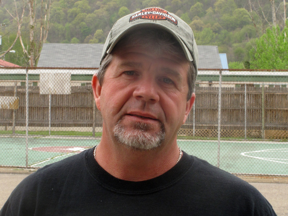 A coal miner visits the health clinic.