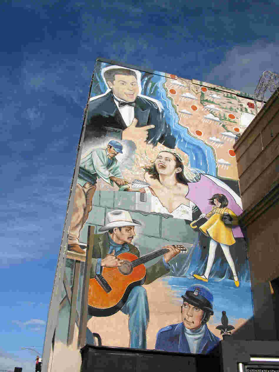 The downtown area of Huntington Park, Calif., is filled with murals like this. The downtown area of Huntington Park, Calif., is filled with murals like this.