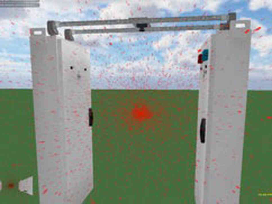 Gamma rays depicted in computer animated training program Gamma rays depicted in computer animated training program