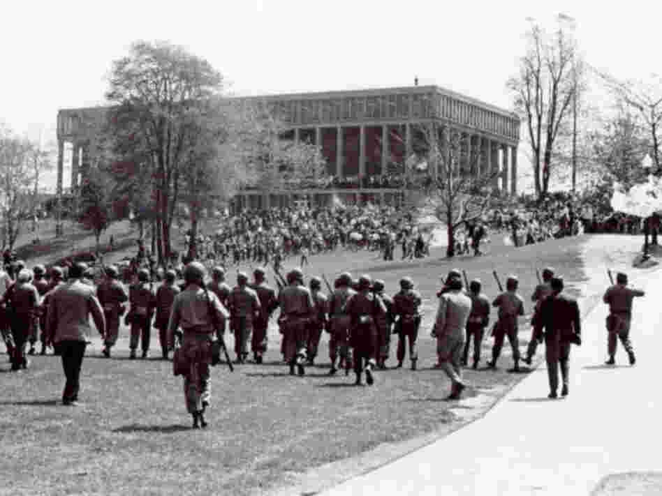 A scene from May 4, 1970, at Kent State University.