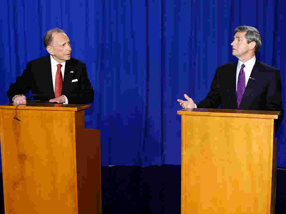 Arlen Specter and Rep. Joe Sestak debate in Philadelphia