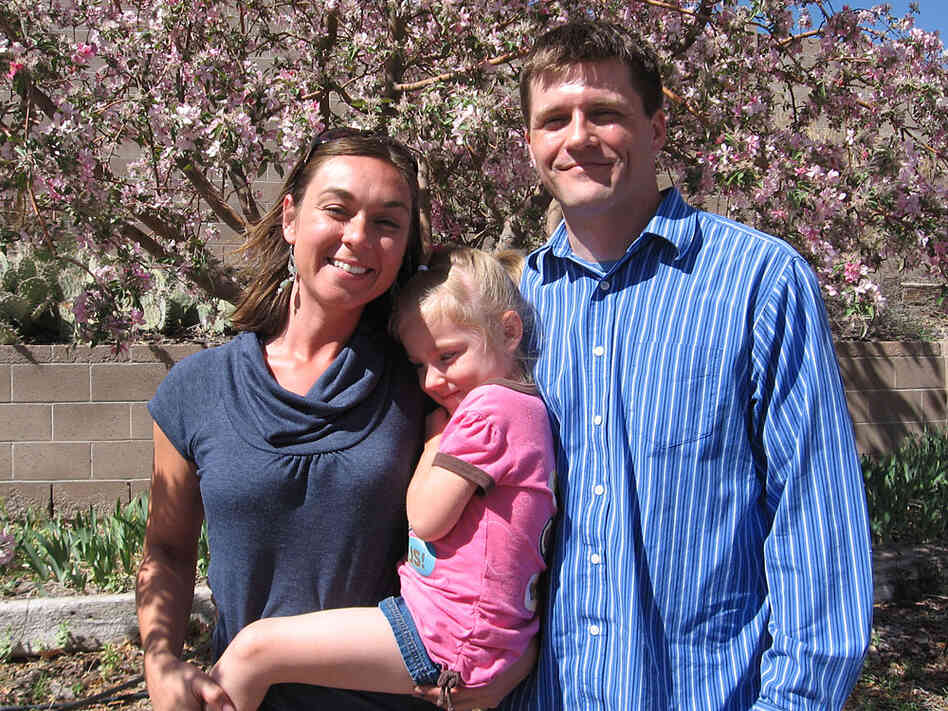 Paul Culkin with his wife, Victoria, and daughter
