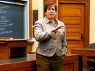 Harvard Law School Dean Elena Kagan addresses law school students in 1986 Harvard Law School Dean Elena Kagan addresses law school students in 1986
