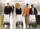 White House staffers deliver to the Senate Judiciary Committee, the responses of their questions. White House staffers deliver to the Senate Judiciary Committee, the responses of their questions.