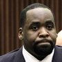 Former Detroit Mayor Kwame Kilpatrick is placed in handcuffs at his sentencing hearing in Detroit.