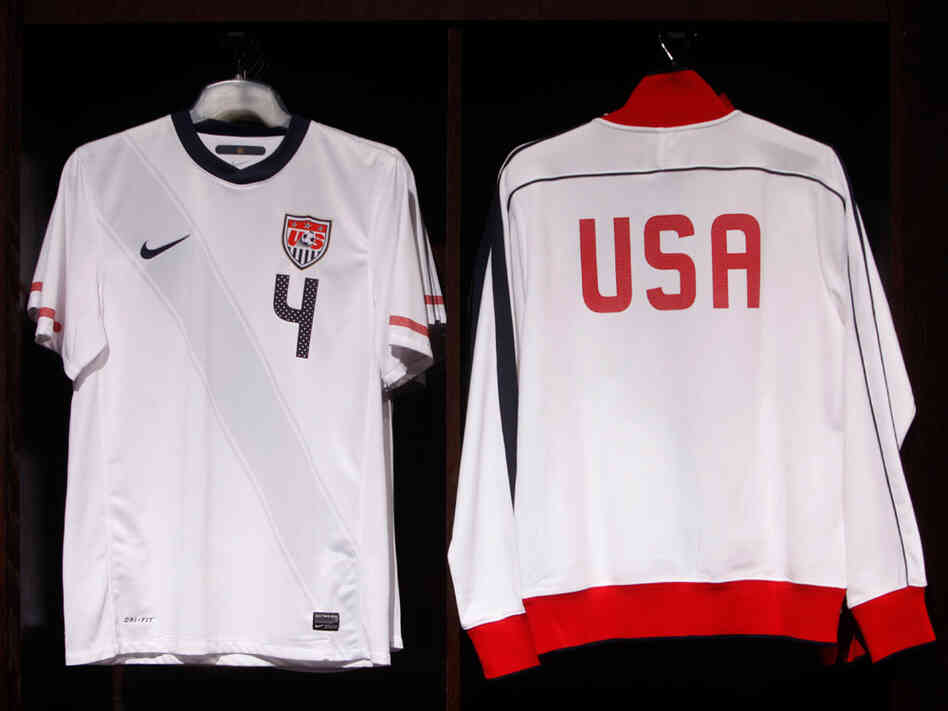 The uniforms for the U.S. men's national soccer team.