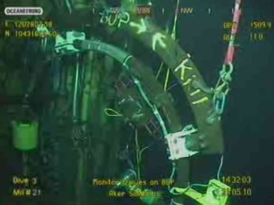 Some of the equipment used in the "top kill" procedure