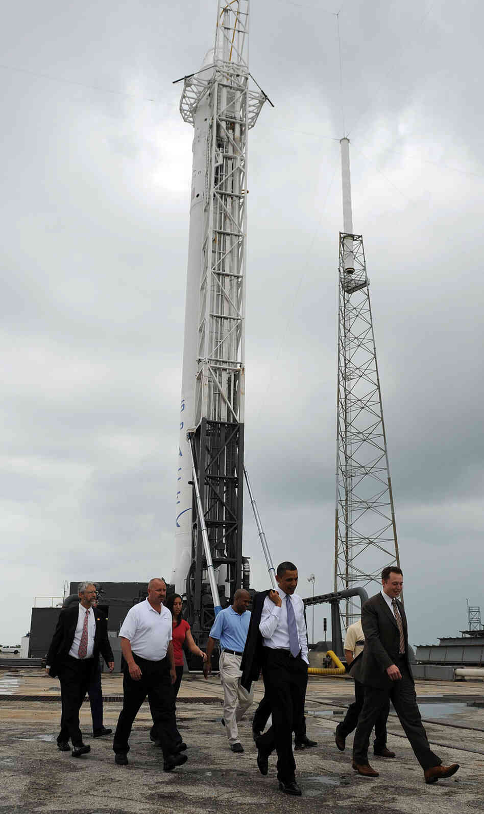 President Obama tours the SpaceX launch pad at the Kennedy Space Center in Cape Canaveral, Fla.