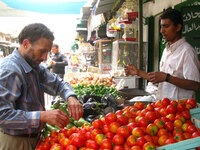 Shop owners in Gaza say there is enough food in the market but few buyers, owing to Gaza's soaring unemployment rate.