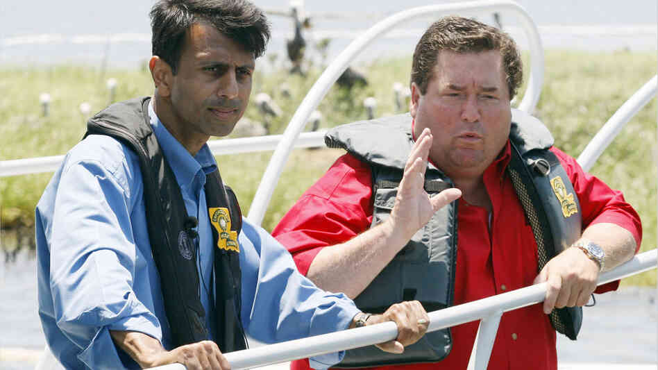 Louisiana Governor Bobby Jindal with Billy Nungesser