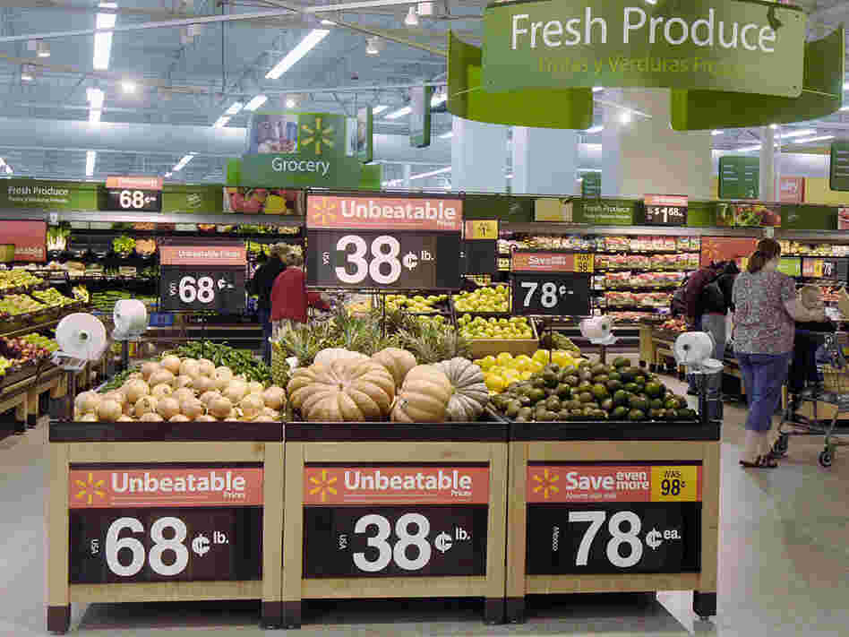 The produce section of a Wal-Mart in Rogers, Ark.