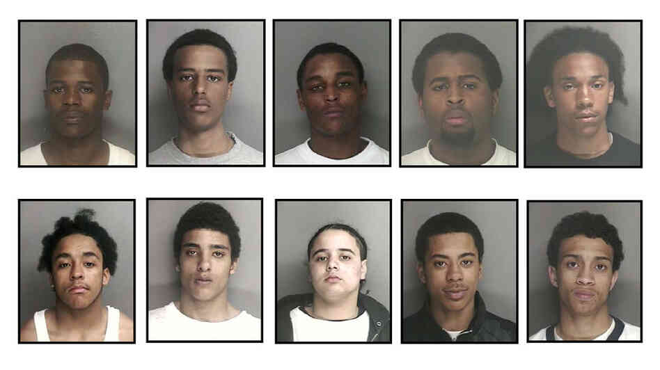 Boston Police Department's flier of alleged gang members Boston Police Department's flier of alleged gang members