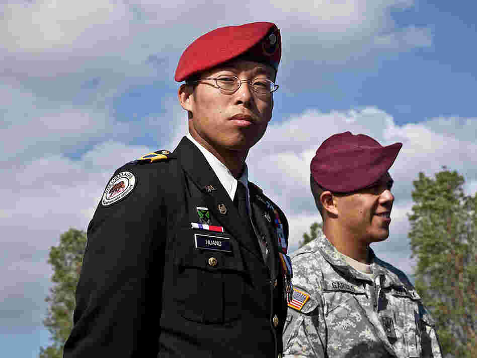 Barry Huang at a recruiting station in California