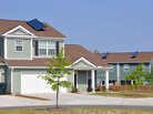 Solar panels on homes at the Camp Lejeune Marine Corps base. Solar panels on homes at the Camp Lejeune Marine Corps base.