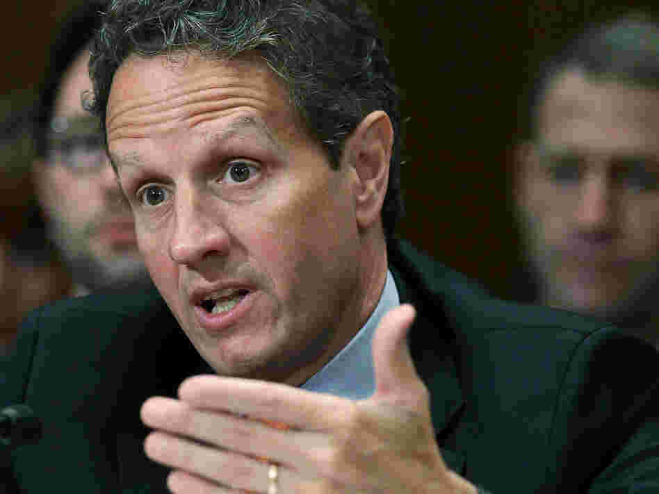 Treasury Secretary Tim Geithner testifies during a congressional hearing in June.