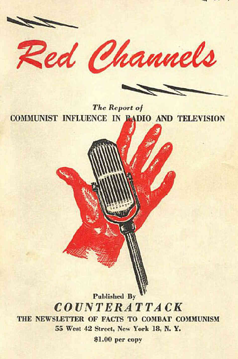 The 'Red Channels' pamphlet cover The 'Red Channels' pamphlet cover