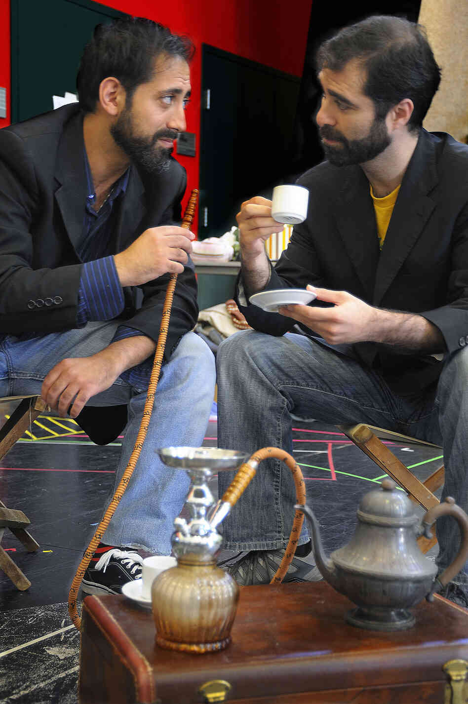 James Rana, left, as Abdel and Barzin Akhavan as Yasin in "Inana." James Rana, left, as Abdel and Barzin Akhavan as Yasin in "Inana."