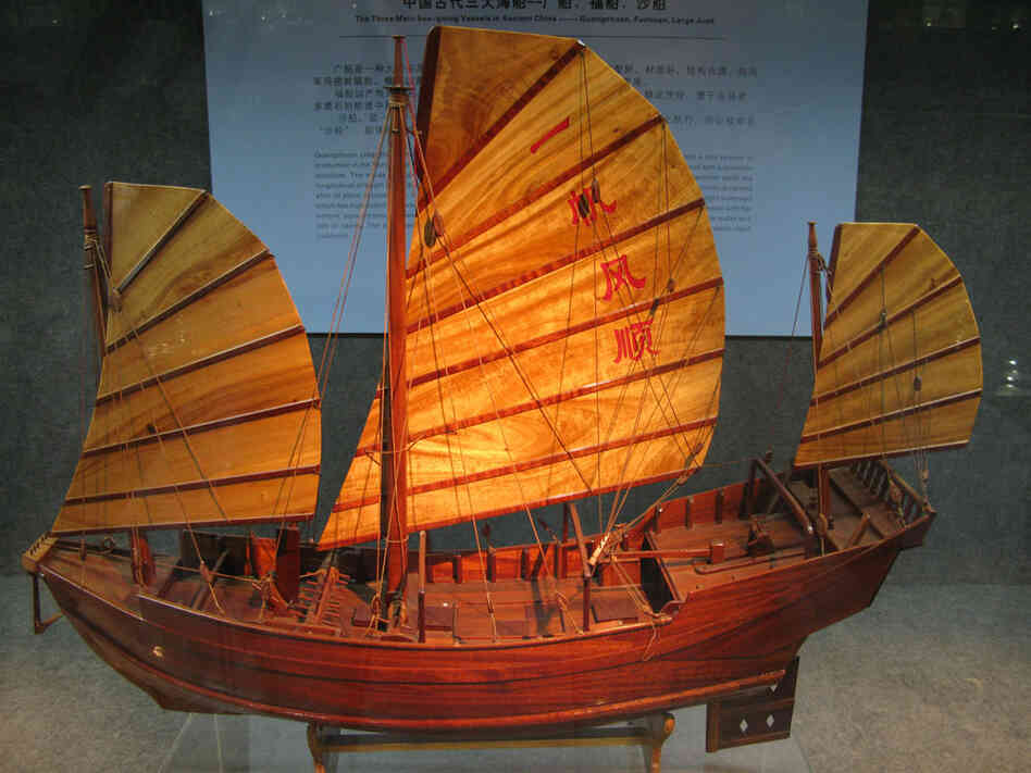 A replica of a 13th century Song Dynasty merchant ship. A replica of a 13th century Song Dynasty merchant ship.