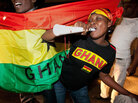 Ghana supporters celebrate the team's victory in the World Cup match against the USA on Jun. 26. Ghana supporters celebrate the team's victory in the World Cup match against the USA on Jun. 26.