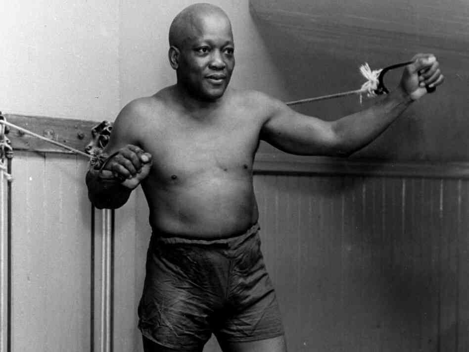 Boxer Jack Johnson is pictured