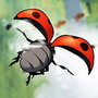 Illustration of a swarm of bugs flying in the sky Illustration of a swarm of bugs flying in the sky