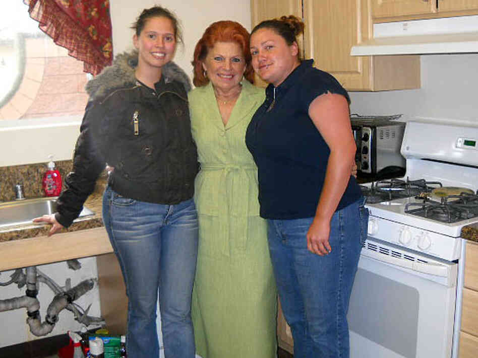 Dr. Diane West (center) with U.S. Vets facility residents Margaret Ortiz (left) and Andrea Guara