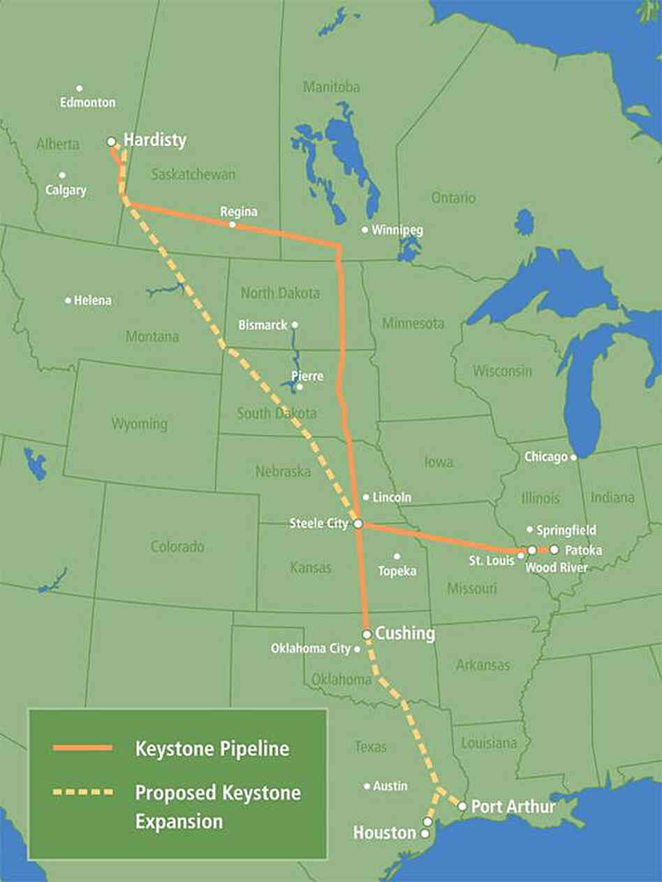 A map of the current Keystone Pipeline and TransCanada's proposed expansion. A map of the current Keystone Pipeline and TransCanada's proposed expansion.