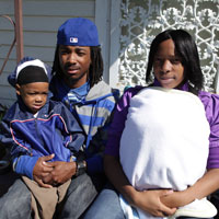 Brian and Kendra Cosom want to make their marriage last. Coburn Dukehart/NPR