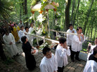Clergy from the government-sanctioned church in a procession up to Sheshan basilica outside Shanghai Clergy from the government-sanctioned church in a procession up to Sheshan basilica outside Shanghai