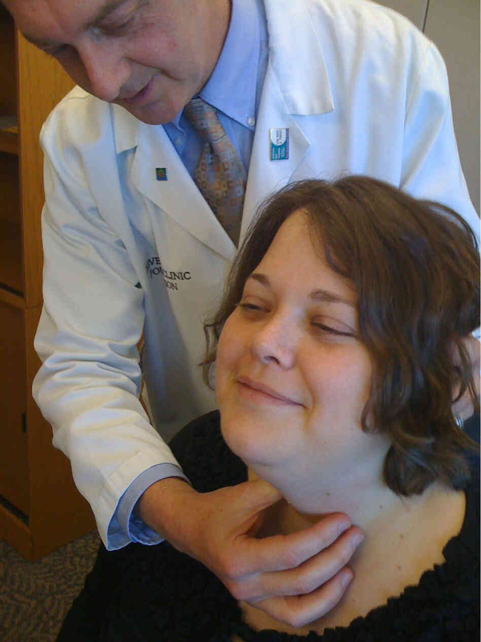 Julie Treible receiving treatment at the Cleveland Clinic Julie Treible receiving treatment at the Cleveland Clinic