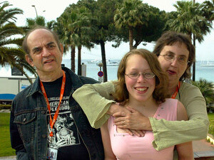 Harvey Pekar, Joyce Brabner and foster daughter Danielle Harvey Pekar, Joyce Brabner and foster daughter Danielle